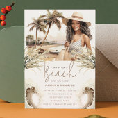 Pastel Sand Birthday Beach Party Afro Einladung