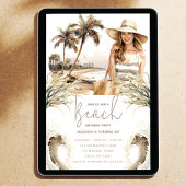 Pastel Sand Birthday Beach Party Einladung