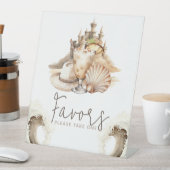 Pastel Sand Birthday Beach Tafel Sockelschild (In Situ)