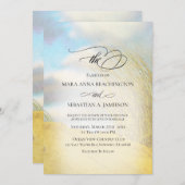 *~* Pastel Sand Dune Beach Grass Wedding Einladung (Vorne/Hinten)