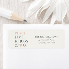 Pastel Scandi Blush Gray Peace Liebe & Hugs 2023