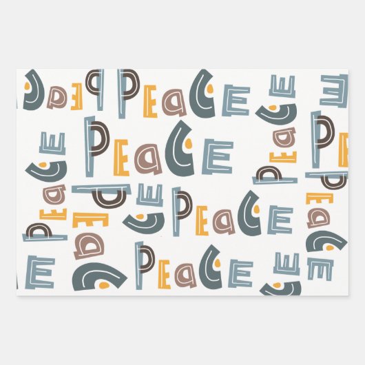 Pastel Scandi Rainbow Tree Text Weihnachten Geschenkpapier Set (Vorderseite 2)