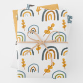 Pastel Scandi Rainbow Tree Text Weihnachten Geschenkpapier Set (Beispiel)