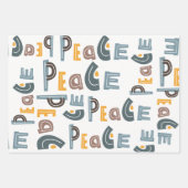 Pastel Scandi Rainbow Tree Text Weihnachten Geschenkpapier Set (Vorderseite 2)