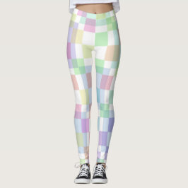 Pastel Schachbrett Square Leggings