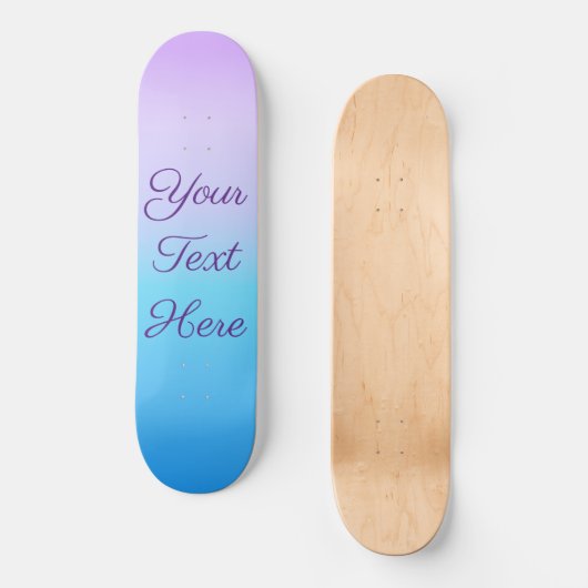 Pastel Schatten Lavender Blue Skateboard (Vorderseite)
