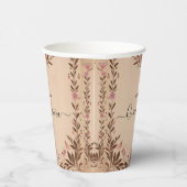 Pastel Schriftart Dusty Glam Rose Gold Quinceanera Pappbecher (Rechts)