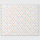 Pastel Scribble Dots-Muster Geschenkpapier (Flach)
