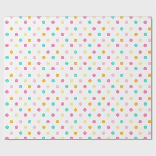 Pastel Scribble Dots-Muster Geschenkpapier (Flach)