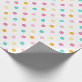 Pastel Scribble Dots-Muster Geschenkpapier (Ecke)