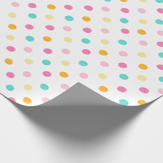 Pastel Scribble Dots-Muster Geschenkpapier (Ecke)
