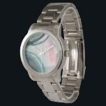 Pastel Scribe - Wasserfarbe Armbanduhr<br><div class="desc">Pastel Scribe III von Grace Popp. Verfügt über nahe Formen im Aquarellstil. Besteht aus verschiedenen Farben.</div>