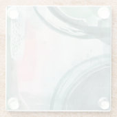 Pastel Scribe - Wasserfarbe Glasuntersetzer (Rückseite)