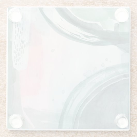 Pastel Scribe - Wasserfarbe Glasuntersetzer (Rückseite)