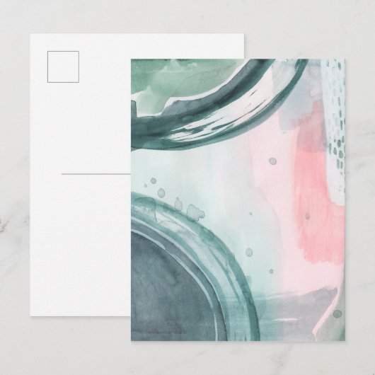 Pastel Scribe - Wasserfarbe Postkarte (Vorne/Hinten)