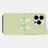 Pastel Script Monogram Case-Mate iPhone 14 Pro Max Hülle (Rückseite (Horizontal))