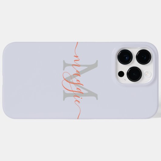 Pastel Script Monogram Case-Mate iPhone 14 Pro Max Hülle (Rückseite (Horizontal))