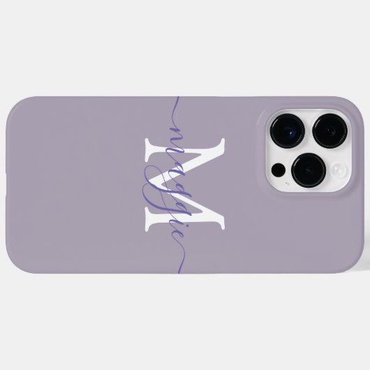 Pastel Script Monogram Case-Mate iPhone 14 Pro Max Hülle (Rückseite (Horizontal))