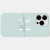 Pastel Script Monogram Case-Mate iPhone 14 Pro Max Hülle (Rückseite (Horizontal))
