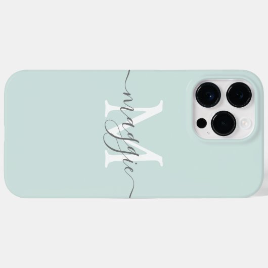 Pastel Script Monogram Case-Mate iPhone 14 Pro Max Hülle (Rückseite (Horizontal))
