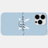 Pastel Script Monogram Case-Mate iPhone 14 Pro Max Hülle (Rückseite (Horizontal))