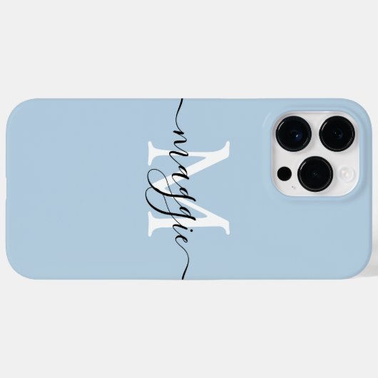 Pastel Script Monogram Case-Mate iPhone 14 Pro Max Hülle (Rückseite (Horizontal))