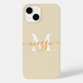 Pastel Script Monogram Case-Mate iPhone 14 Pro Max Hülle (Rückseite)
