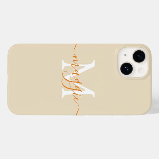 Pastel Script Monogram Case-Mate iPhone 14 Pro Max Hülle (Rückseite (Horizontal))