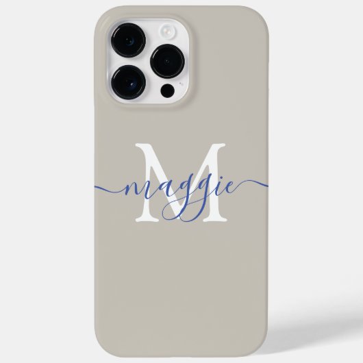 Pastel Script Monogram Case-Mate iPhone 14 Pro Max Hülle (Rückseite)