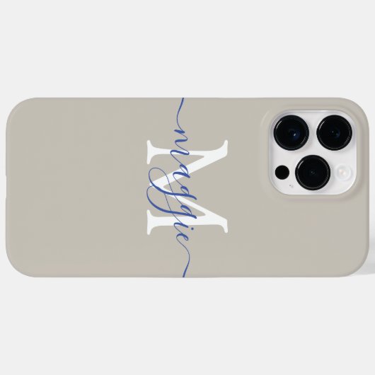 Pastel Script Monogram Case-Mate iPhone 14 Pro Max Hülle (Rückseite (Horizontal))