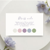 Pastel Script Wedding Attire Begleitkarte