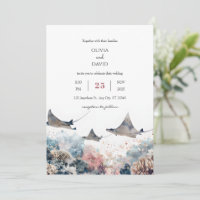 Pastel Sea Marine Life Coral Reef Beach Hochzeit