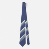 Pastel Seaglass Grüne violette weiße Streifen auf  Krawatte (Vorderseite)