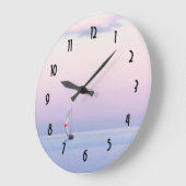 Pastel Seascape with a Vorsprung Große Wanduhr (Winkel)