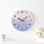 Pastel Seascape with a Vorsprung Große Wanduhr (Zuhause)