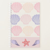 Pastel Seashell and Starfish Pattern Planer (Vorderseite)