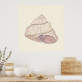 Pastel Seashell Beach House Art Poster (Küche)