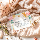 Pastel Seashell Coastal Waters Wedding Dankeskarte