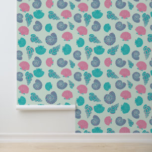 Pastel Seashell Muster 1 Tapete