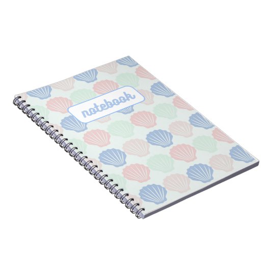 Pastel Seashell-Muster-Notebook Notizblock (Rechte Seite)