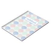 Pastel Seashell-Muster-Notebook Notizblock (Linke Seite)