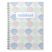 Pastel Seashell-Muster-Notebook Notizblock (Vorderseite)