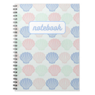 Pastel Seashell-Muster-Notebook Notizblock