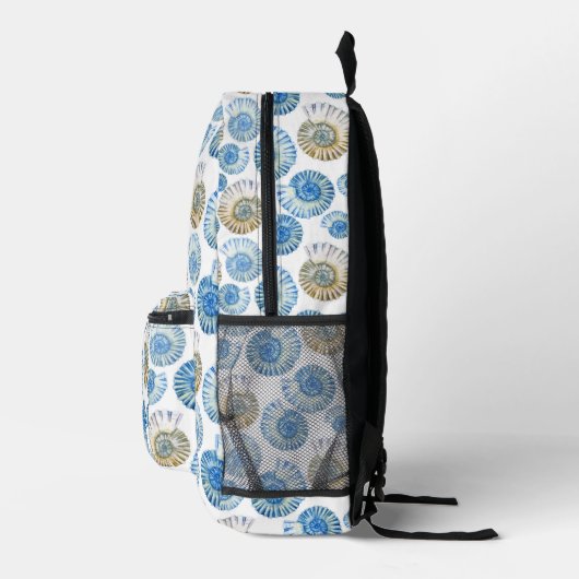 Pastel Seashell Pattern Bedruckter Rucksack (Rechts)