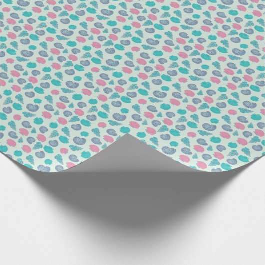 Pastel Seashell Pattern Geschenkpapier (Ecke)
