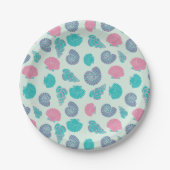 Pastel Seashell Pattern Pappteller (Vorderseite)