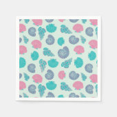 Pastel Seashell Pattern Serviette (Vorderseite)