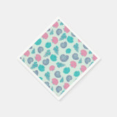 Pastel Seashell Pattern Serviette (Ecke)