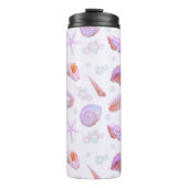 Pastel Seashell & Pearl Ocean Aesthetic Thermosbecher (Vorderseite)
