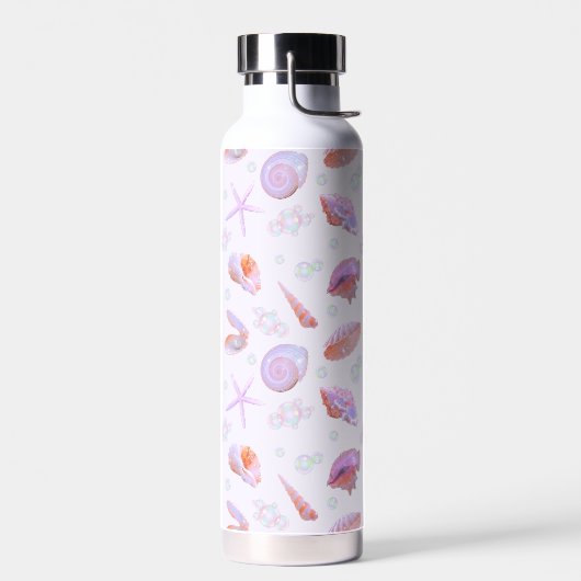 Pastel Seashell & Pearl Ocean Aesthetic Trinkflasche (Links)